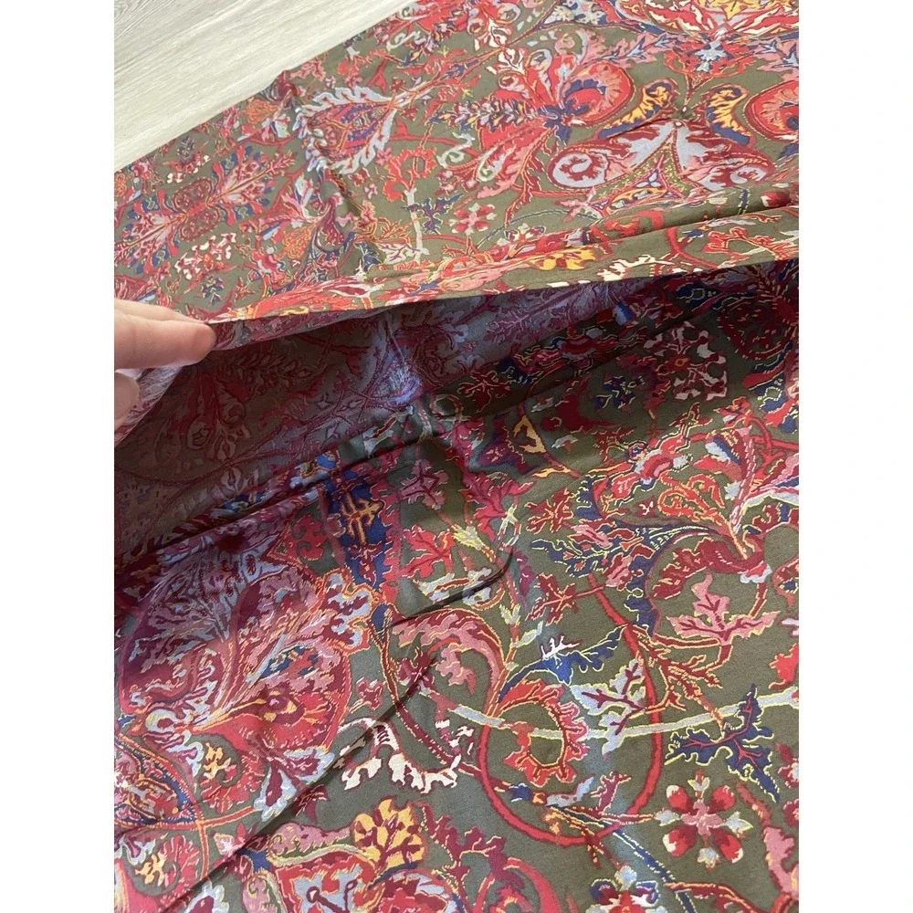 Vtg Ralph Lauren Galahad Red  Medieval Paisley Euro Pillow Sham 30x30